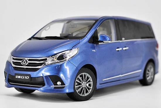 Diecast Maxus G10 MPV Model Blue 1:18 Scale Collection