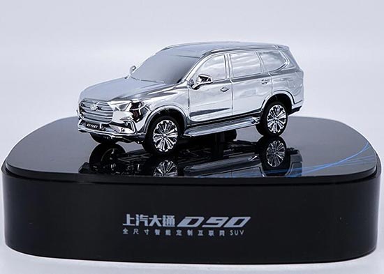 Diecast Maxus D90 SUV Silver 1:43 Scale Model