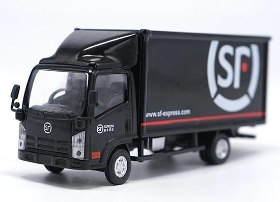 Diecast Isuzu Box Truck SF-Express Black 1:64 Scale Model