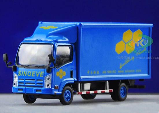 Diecast Isuzu Box Truck SINOEVE Blue 1:64 Scale Model