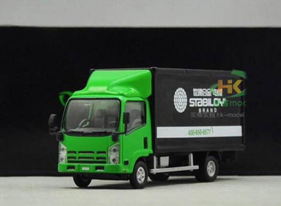 Diecast Isuzu Box Truck STABILOY Green-Black 1:64 Scale Model