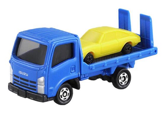 Diecast Isuzu ELF Vehicle Transporter Toy Blue /White By Tomica