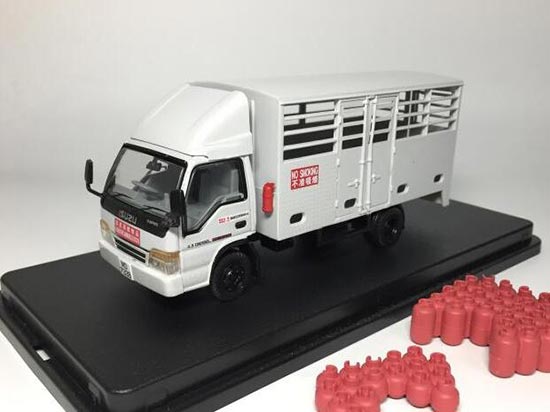 Diecast Isuzu Box Truck Oil Gas Transport White By Best Choose