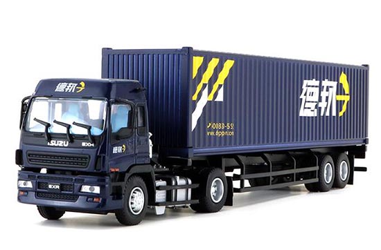 Diecast Isuzu Semi Truck Deppon Express Blue 1:50 Scale Model
