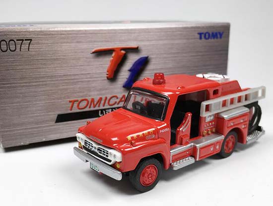Diecast Isuzu Fire Engine Truck Model Red By Tomica