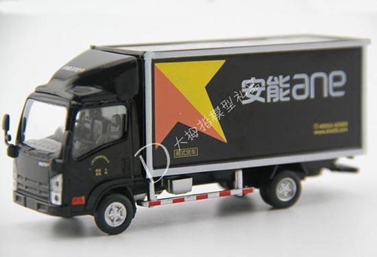 Diecast Isuzu Box Truck Ane Black 1:64 Scale Model