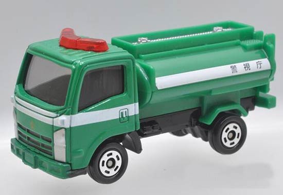 Diecast Isuzu ELF Toy Mini Scale Police Green By Tomica