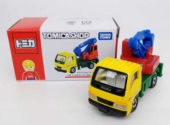 Diecast Isuzu ELF Excavator Toy Yellow By Tomica