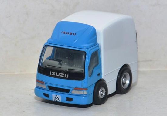 Diecast Isuzu Box Truck Model Blue-White By Best Choose