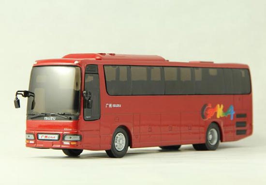 Diecast Isuzu GALA GLK6121D Coach Bus 1:50 Scale Red Model