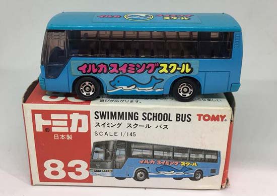Diecast Isuzu Swimming School Bus Blue 1:145 Scale By Tomica
