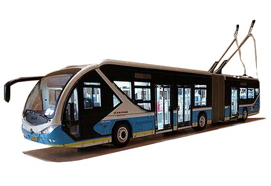 Diecast Foton BJDWG180F Trolley Bus Model 1:43 Blue