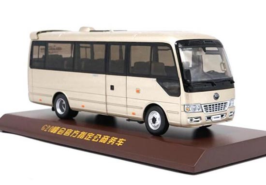 Diecast YuTong T7 Coach Bus Model 1:32 Scale Champagne