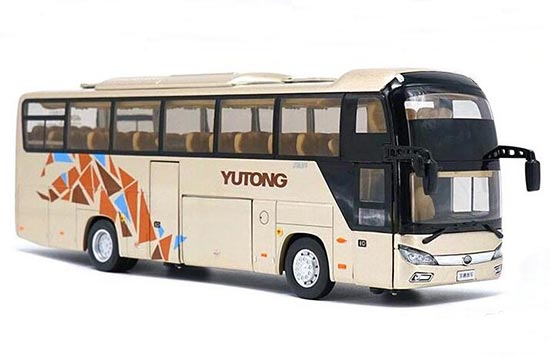 Diecast YuTong ZK6118HQY8Y Coach Bus Model Golden 1:42 Scale