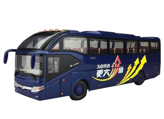 Diecast YuTong ZK6127H Coach Bus Model Blue 1:42 Scale