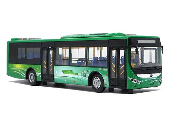 Diecast YuTong ZK6125CHEVPG4 City Bus Model 1:42 Scale Green
