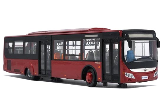 Diecast YuTong ZK6128 City Bus Model 1:42 Scale Red