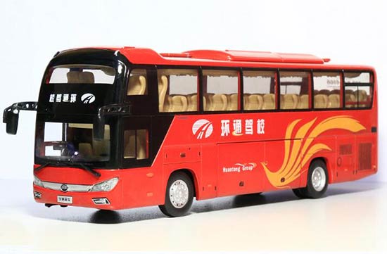 Diecast YuTong ZK6118HQY8Y Coach Bus Model 1:42 Red/ Golden