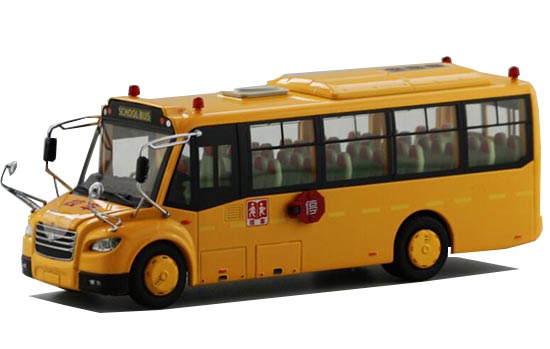 Diecast Zhongtong LCK6801DX School Bus Model 1:42 Yellow