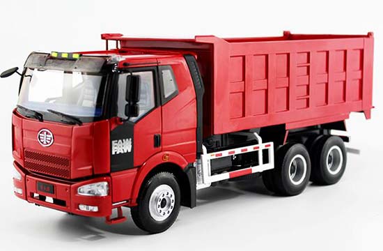 Diecast FAW JieFang J6 Dump Truck Model 1:24 Scale Red