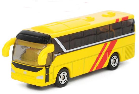 Diecast FAW JieFang Coach Bus Toy Yellow 1:164 Scale by Tomica