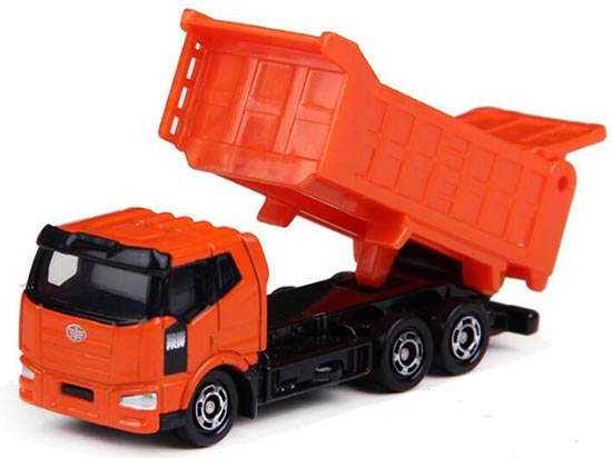 Diecast FAW JieFang J6 Dump Truck Toy Orange by Tomica
