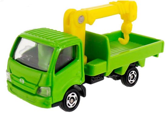 Diecast Hino Dutro Crane Truck Toy Green by Tomica