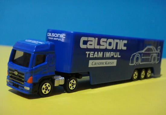 Diecast Hino Semi Truck Toy Calsonic Blue by Tomica