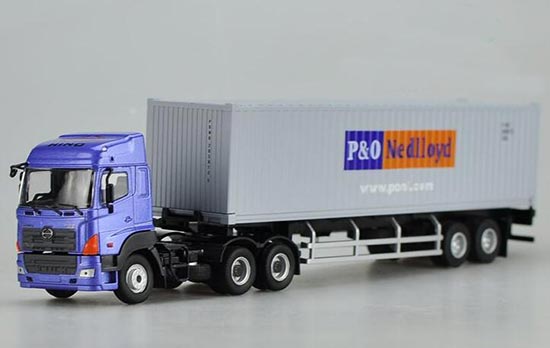 Diecast Hino Semi Truck Model PO Nedlloyd 1:50 Scale Blue