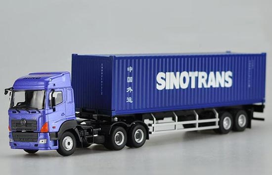 Diecast Hino Semi Truck Model SINOTRANS 1:50 Scale Blue