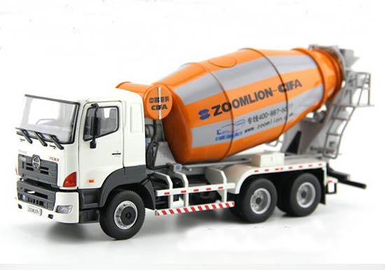 Hino 700 Diecast Zoomlion Concrete Mixer Truck White 1:38 Model