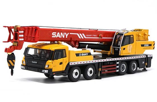 Diecast Sany STC500 Mobile Crane Model 1:43 Scale Yellow