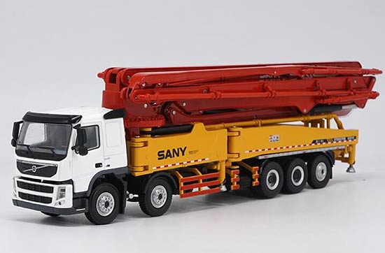 Volvo Diecast Sany Pump Truck Model 1:50 Scale