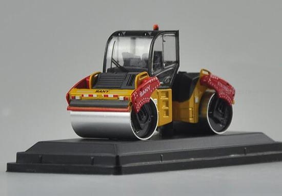 Diecast Sany Tandem Road Roller Model Mini Scale Yellow