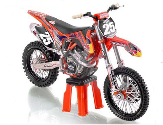 NO.25 Diecast KTM 250 SX-F Motorcycle Model 1:12 Scale