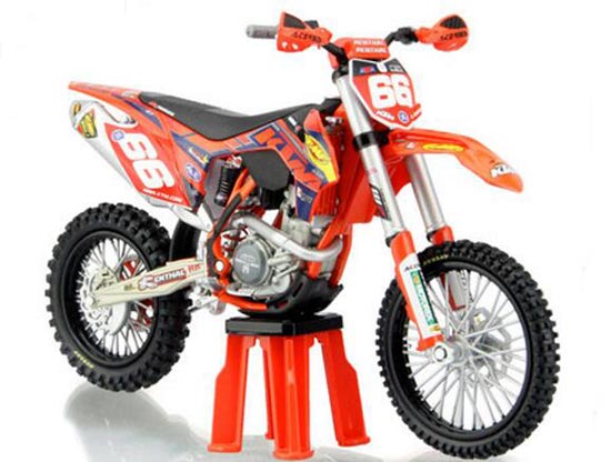 NO.66 Diecast KTM 450 XC-F Motorcycle Model 1:12 Scale