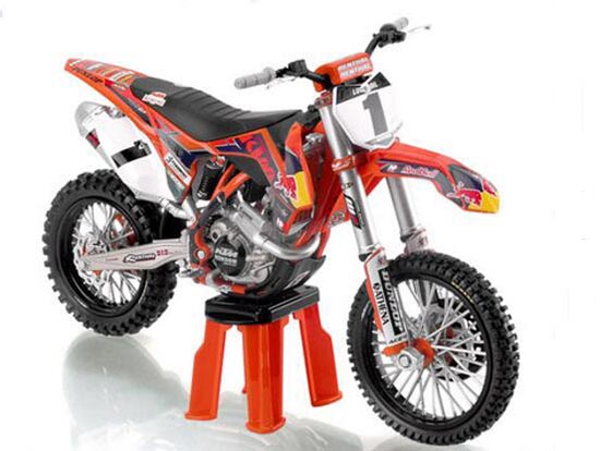 NO.1 Diecast KTM 450 SX-F Motorcycle Model 1:12 Scale
