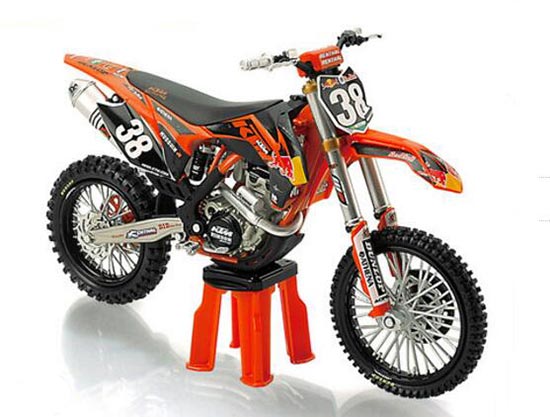NO.38 Diecast KTM 250 SX-F Motorcycle Model 1:12 Scale