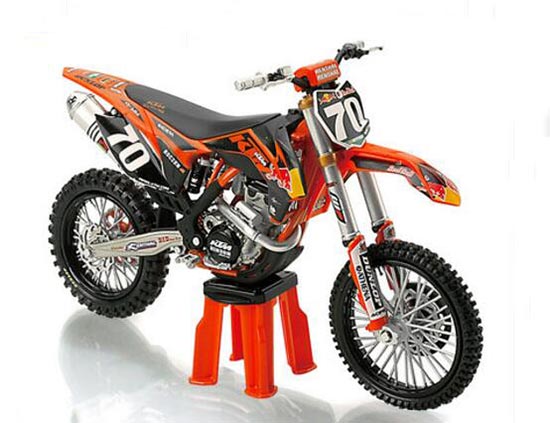 NO.70 Diecast KTM 250 SX-F Motorcycle Model 1:12 Scale
