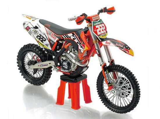 NO.222 Diecast KTM 350 SX-F Motorcycle 1:12 Scale Model