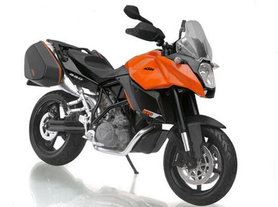 Diecast KTM 990 SM-T Motorcycle Model 1:12 White /Orange /Black