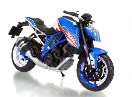 Diecast KTM 1290 Super Duke R Motorcycle Model 1:12 Scale Blue
