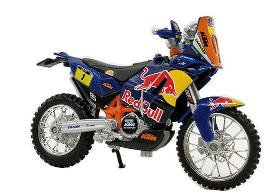 Diecast KTM 450 Rally Motorcycle Model 1:18 Scale by Bburago