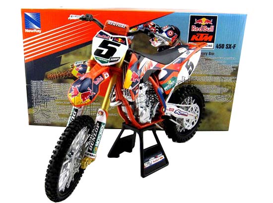 NO.5 Diecast KTM 450 SX-F Motorcycle Model 1:6 by NewRay