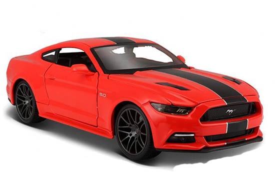 Diecast 2015 Ford Mustang GT Model Red 1:24 Scale By MaiSto