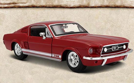 Diecast 1967 Ford Mustang GT Model 1:24 Scale Red By MaiSto