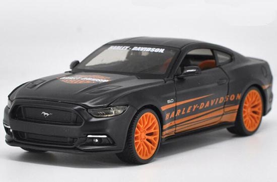 Diecast 2015 Ford Mustang GT Model Harley Davidson 1:24 Black