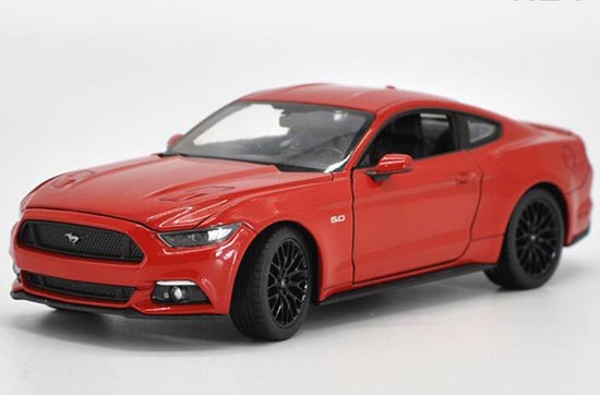 Diecast 2015 Ford Mustang GT Model 1:24 Red / Blue By Welly