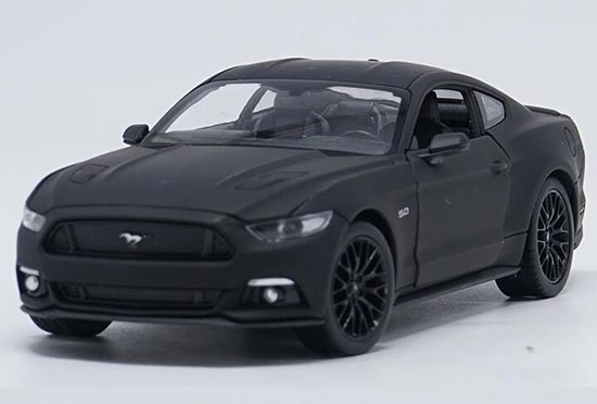 Diecast 2015 Ford Mustang GT Model 1:24 Matte Black By Welly