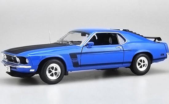Diecast 1969 Ford Mustang Boss 302 Model 1:18 Scale By Welly [VB1A315]